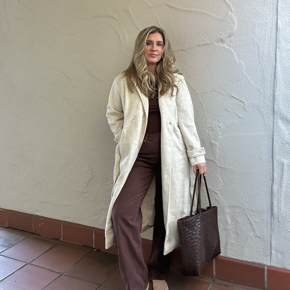 12th Tribe NWT Ivory Belted Coat